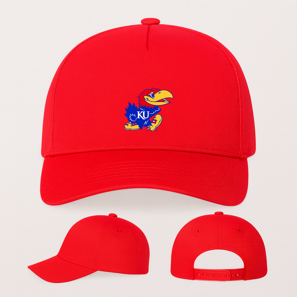 Kansas Jayhawks Logo Five Panel Twill Snapback Cap