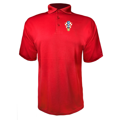 Men's Croatia National Soccer Team Polyester Polo