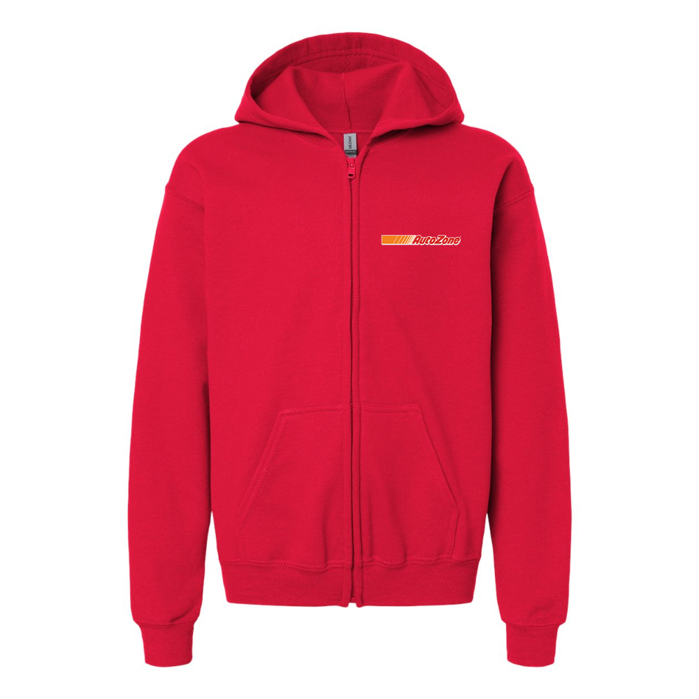 Gildan Heavy Blend Youth AutoZone Logo Full Zip Hooded Sweatshirt