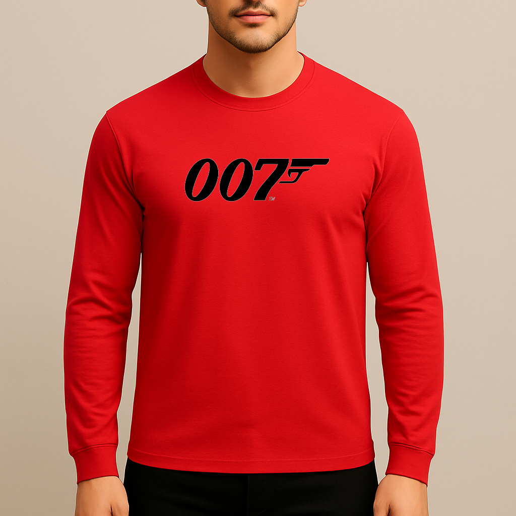 Men's 007 James Bond Movie Long Sleeve T-Shirt
