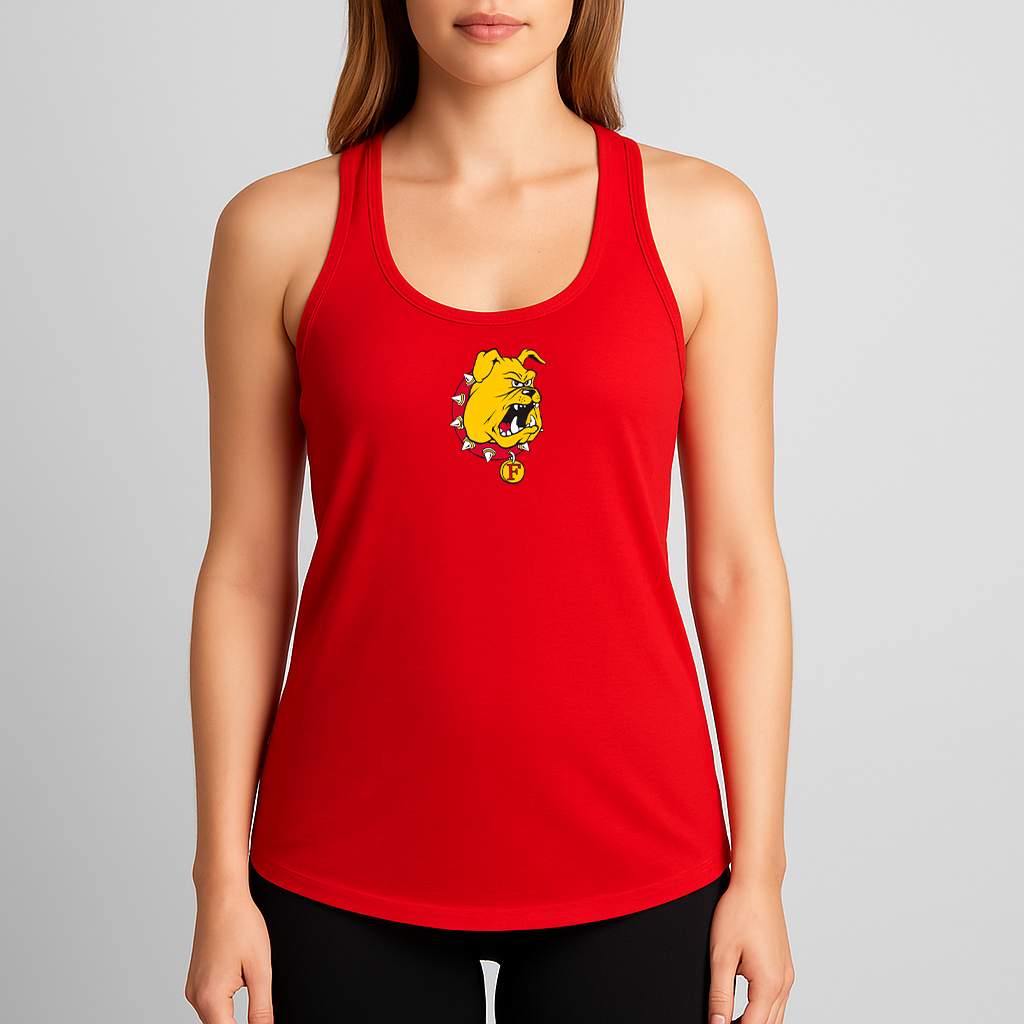 Women's Ferris State Bulldogs Logo Next Level Ideal Racerback Tank