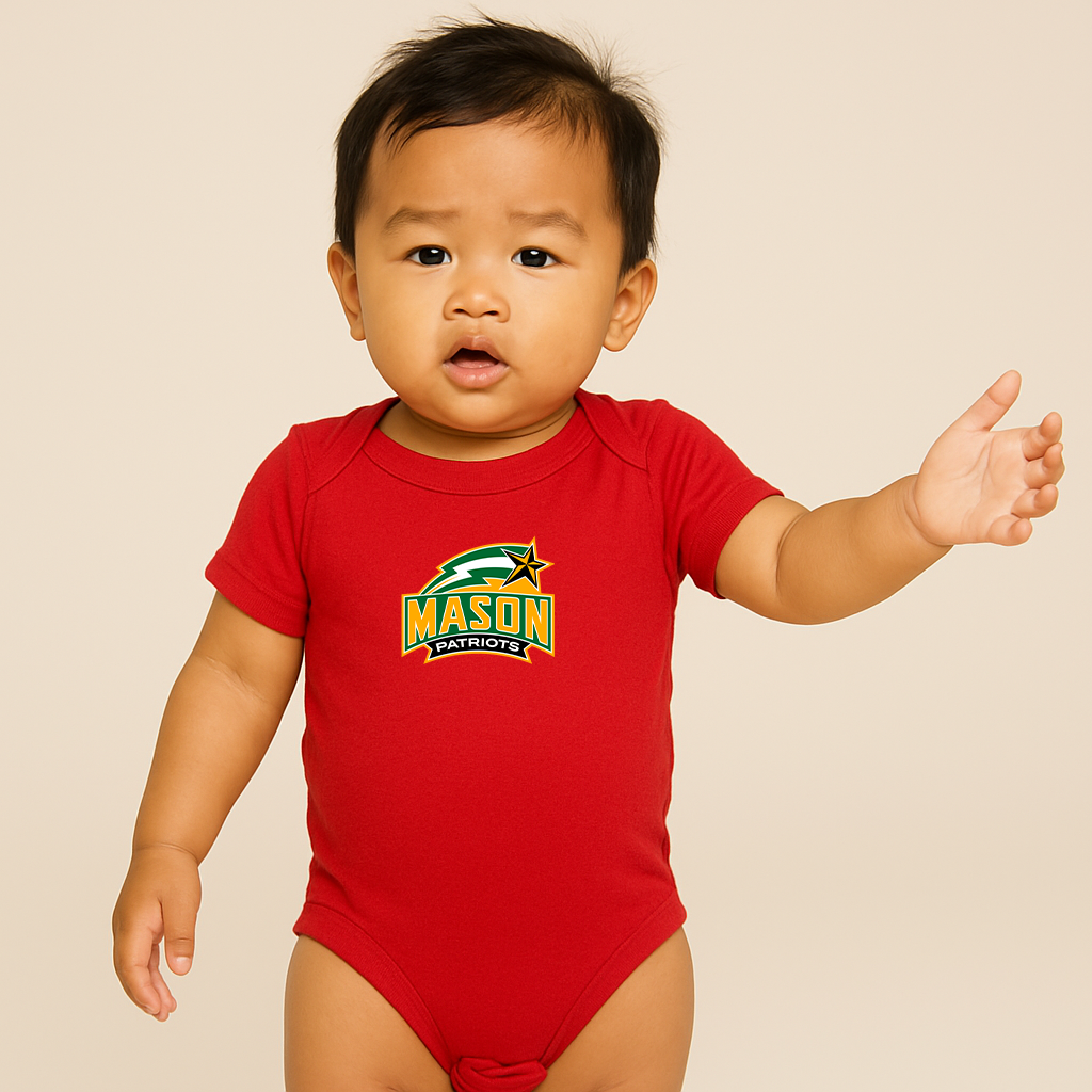 George Mason Patriots Logo Baby Romper Onesie