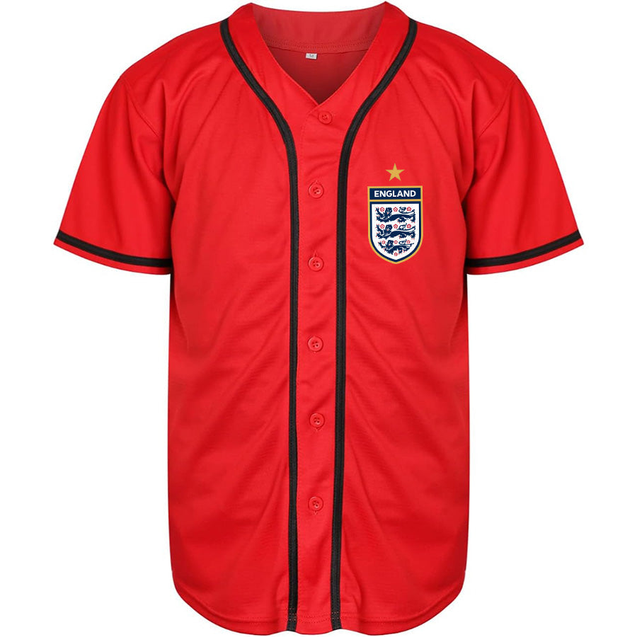 Men's England National Soccer Team Baseball Jersey