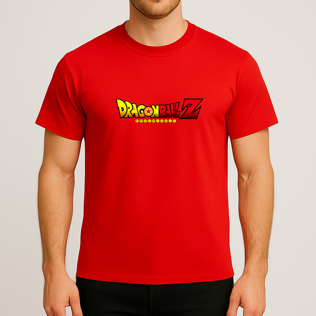 Men's Dragon Ball Z Cartoon Title Cotton T-Shirt