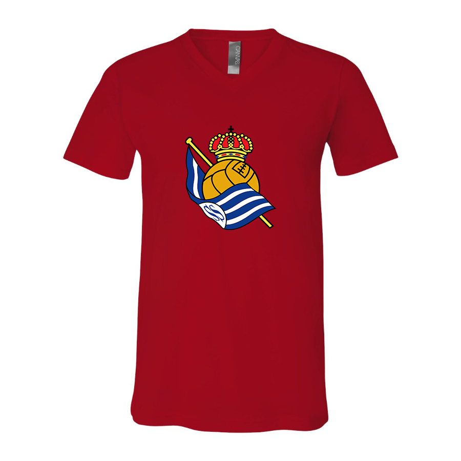 Men’s  Real Sociedad FC  - BELLA + CANVAS - Jersey V-Neck Tee - 3005