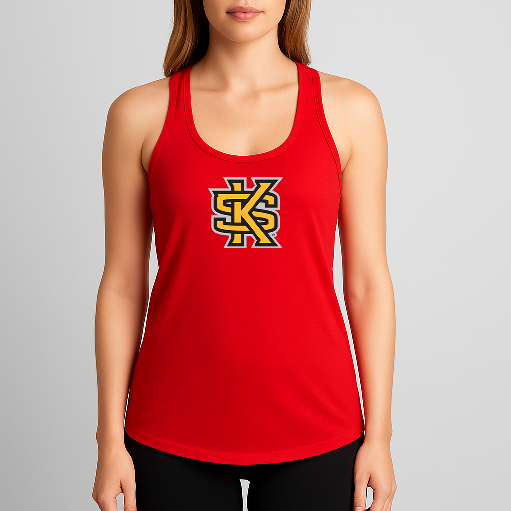 Women's Kennesaw State Owls Logo Next Level Ideal Racerback Tank