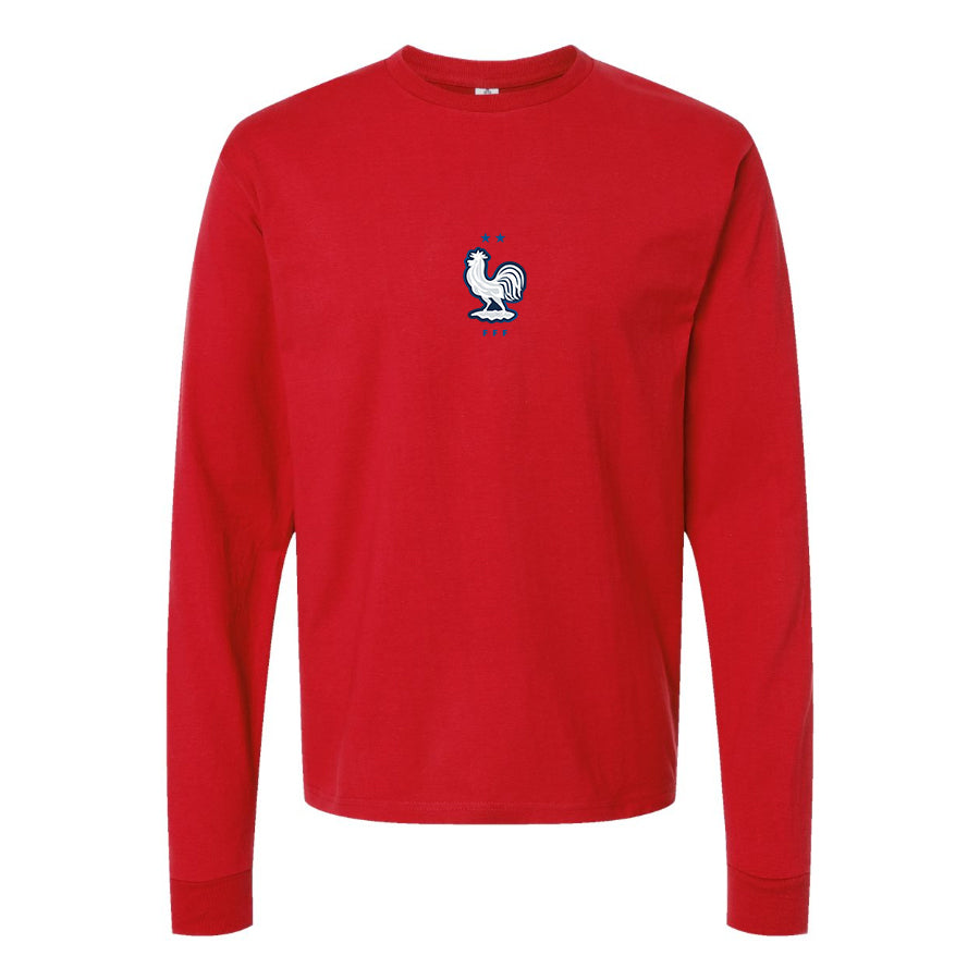 Men's France National Soccer Team  Long Sleeve T-Shirt