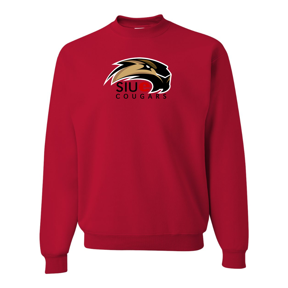 Men's SIU Edwardsville Cougars Logo  JERZEES NuBlend Crewneck Sweatshirt