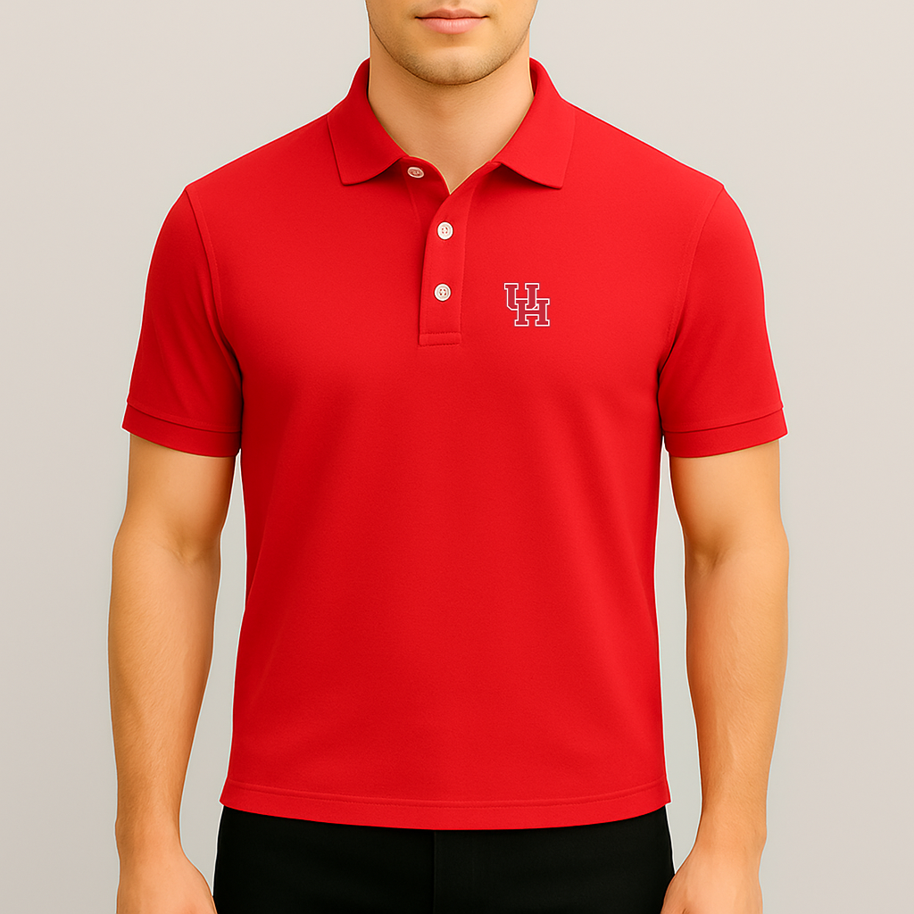 Men's Houston Cougars Logo Dry Blend Polo