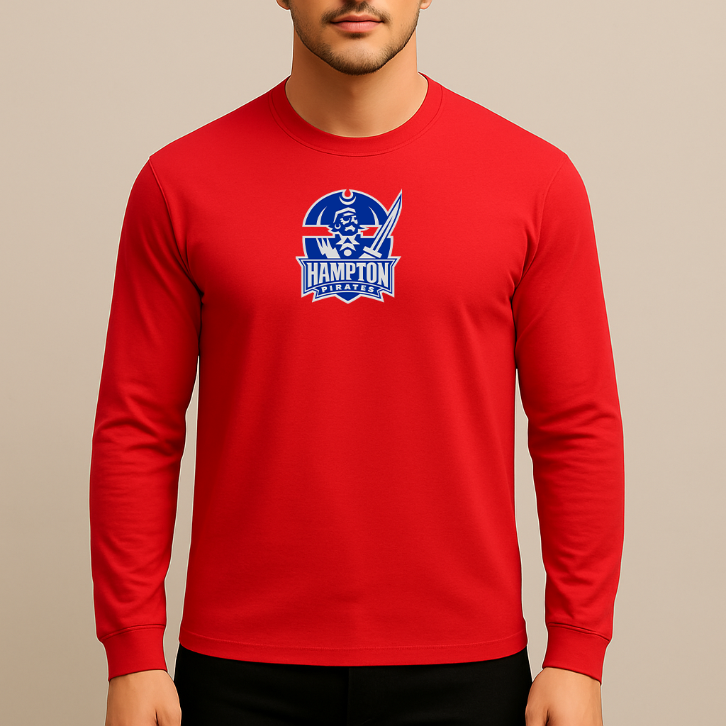 Men's Hampton Pirate Logo Long Sleeve T-Shirt