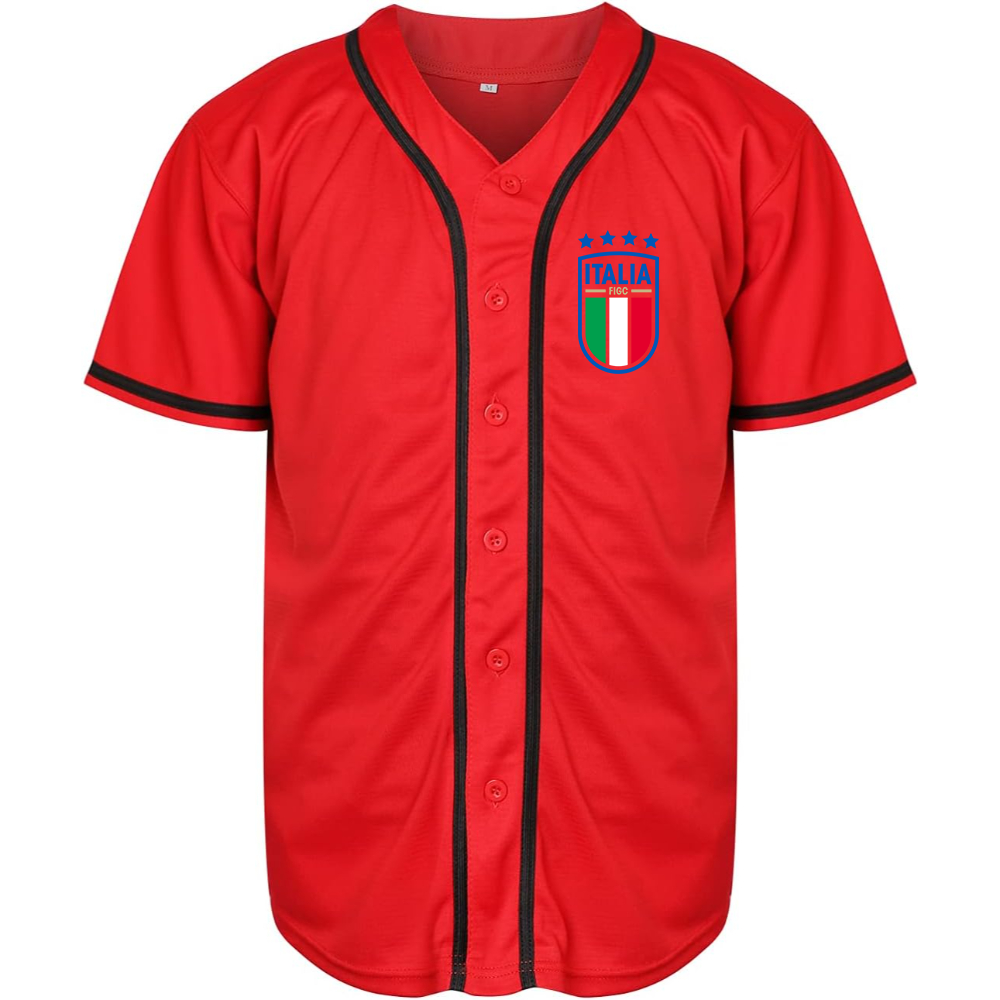 Men's Italy National Soccer Baseball Jersey