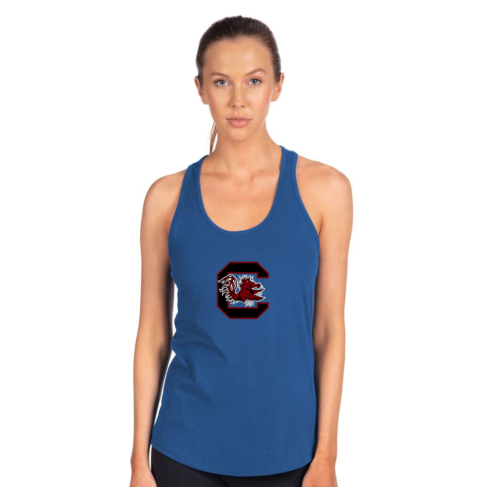 Women's South Carolina Gamecocks Logo Next Level Ideal Racerback Tank