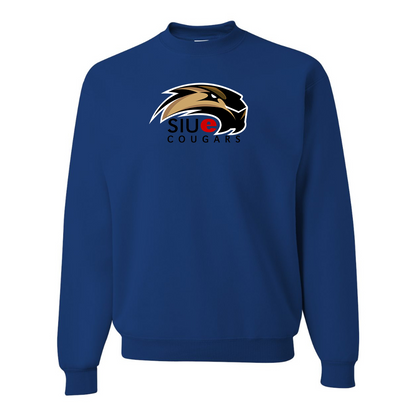 Men's SIU Edwardsville Cougars Logo  JERZEES NuBlend Crewneck Sweatshirt