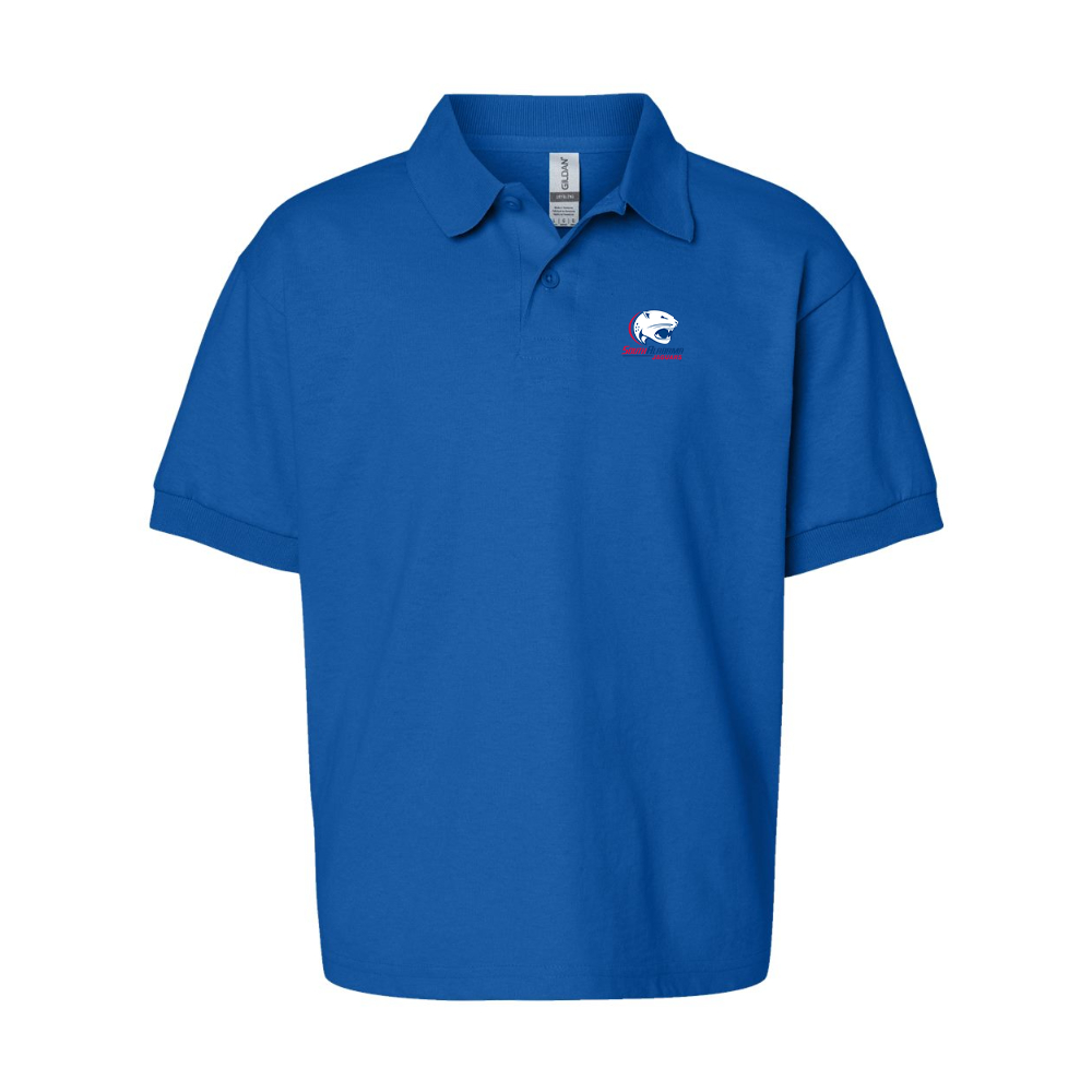 Youth South Alabama Jaguars Logo Gildan Dry Blend Jersey Polo