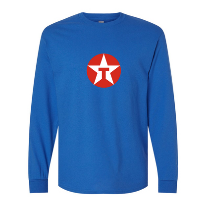 Men's Texaco Logo Gildan Heavy Cotton Long Sleeve T-Shirt
