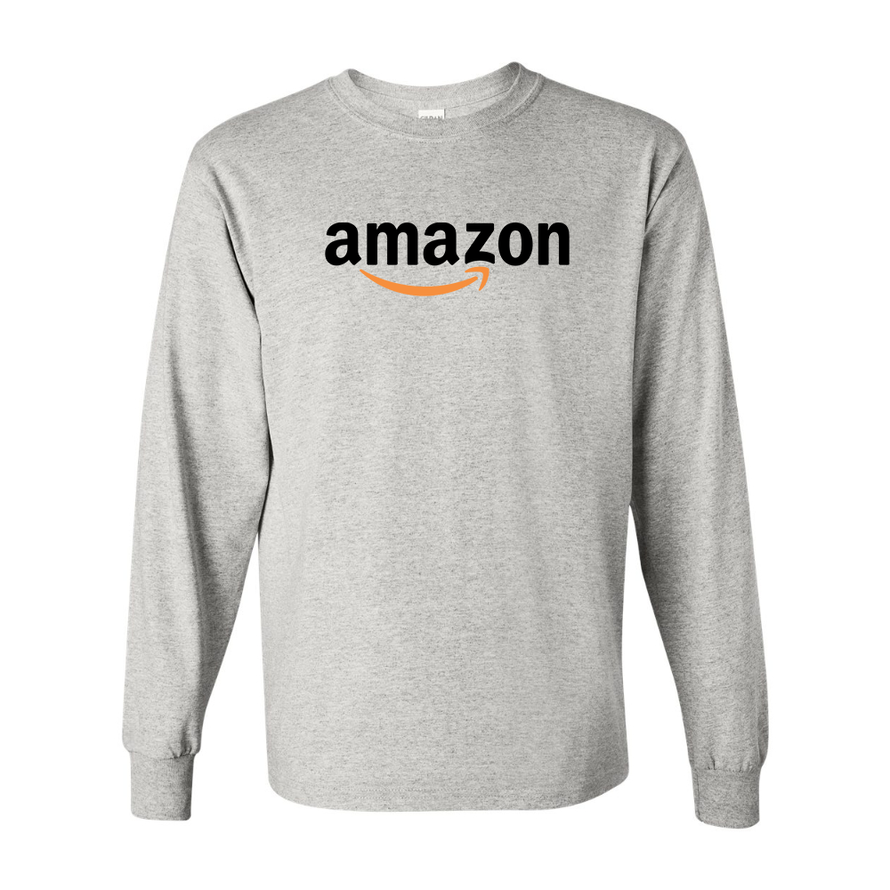 Men's Amazon Logo Gildan Heavy Cotton Long Sleeve T-Shirt
