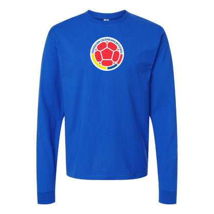 Men's Colombia National Soccer Team Long Sleeve T-Shirt