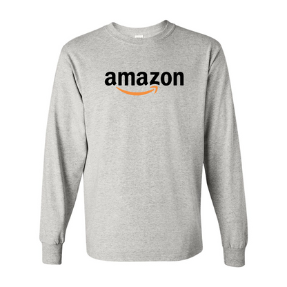 Men's Amazon Logo Gildan Heavy Cotton Long Sleeve T-Shirt