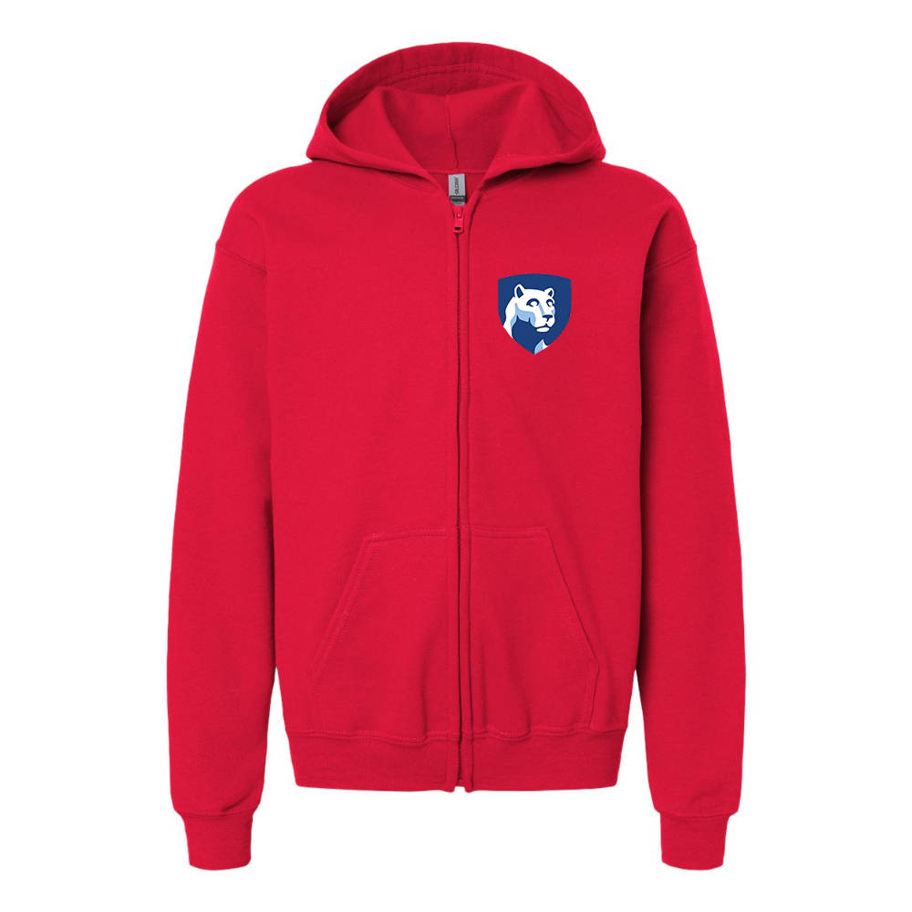 Gildan Heavy Blend Youth Penn State Symbol Full Zip Hooded Sweatshirt