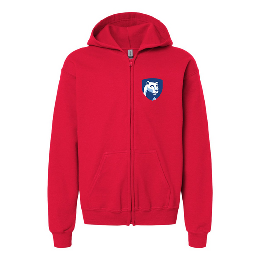 Gildan Heavy Blend Youth Penn State Symbol Full Zip Hooded Sweatshirt