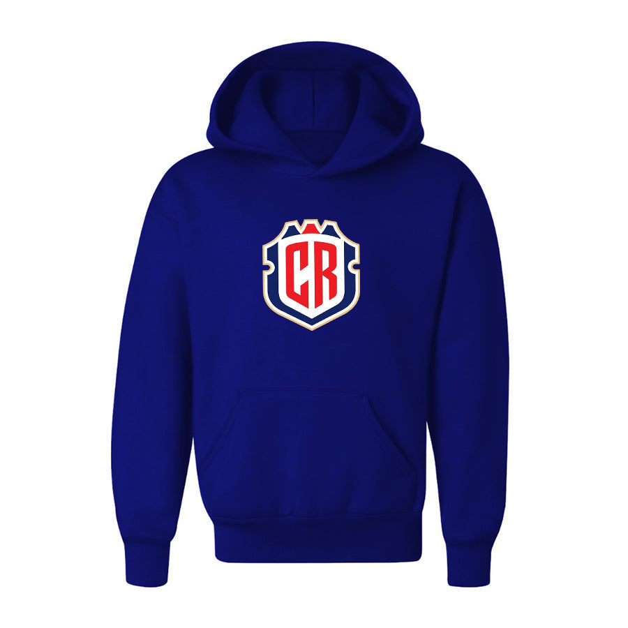 Youth Kids Costa Rica National Soccer Team Pullover Hoodie