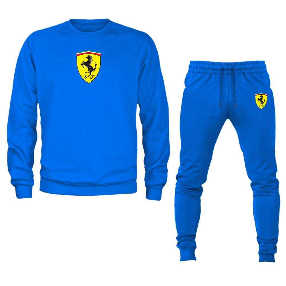 Men’s Ferrari Motorsport Car Crewneck Sweatshirt Joggers Suit