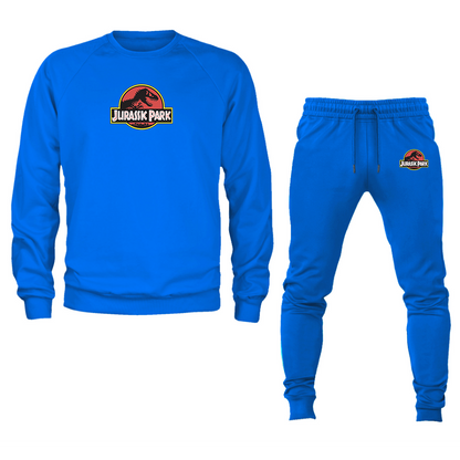 Men's Jurassic Park Movie Crewneck Sweatshirt Joggers Suit