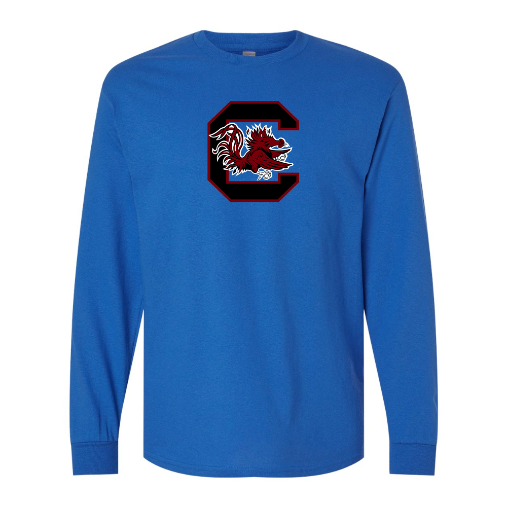 Men's South Carolina Gamecocks Logo Gildan Heavy Cotton Long Sleeve T-Shirt