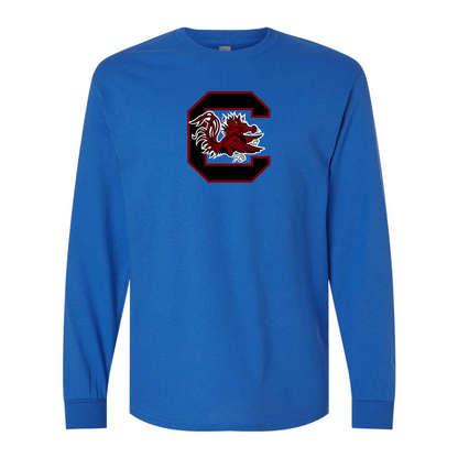 Men's South Carolina Gamecocks Logo Gildan Heavy Cotton Long Sleeve T-Shirt
