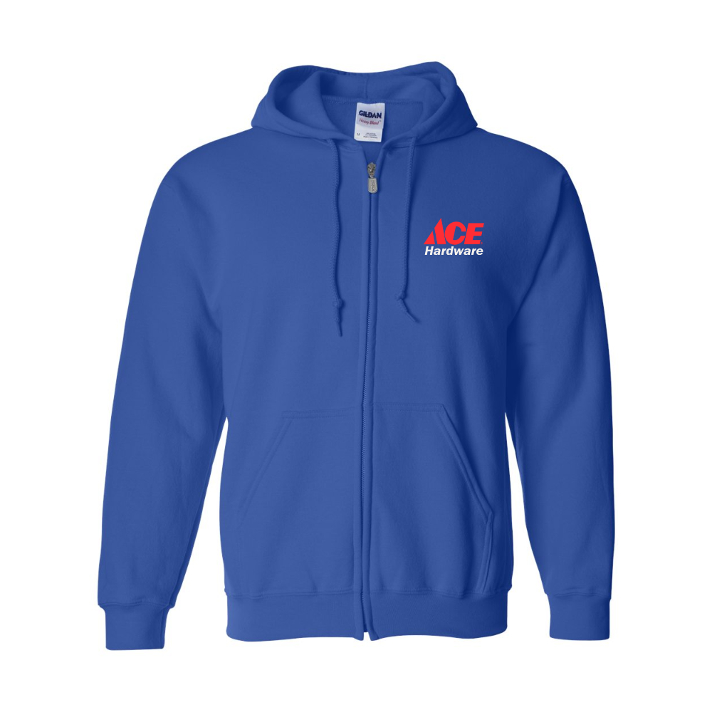 Men's ACE Hardware Logo Gildan  Heavy Blend Full Zip Hooded Sweatshirt
