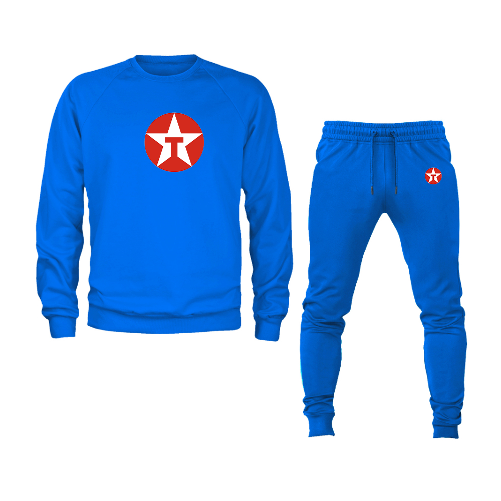 Men's Texaco Logo Crewneck Sweatshirt Joggers Suit