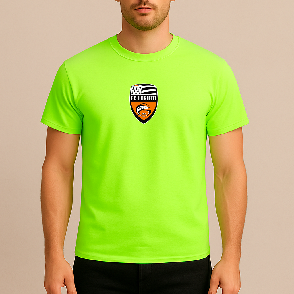 Men's FC Lorient Soccer Logo Cotton T-Shirt