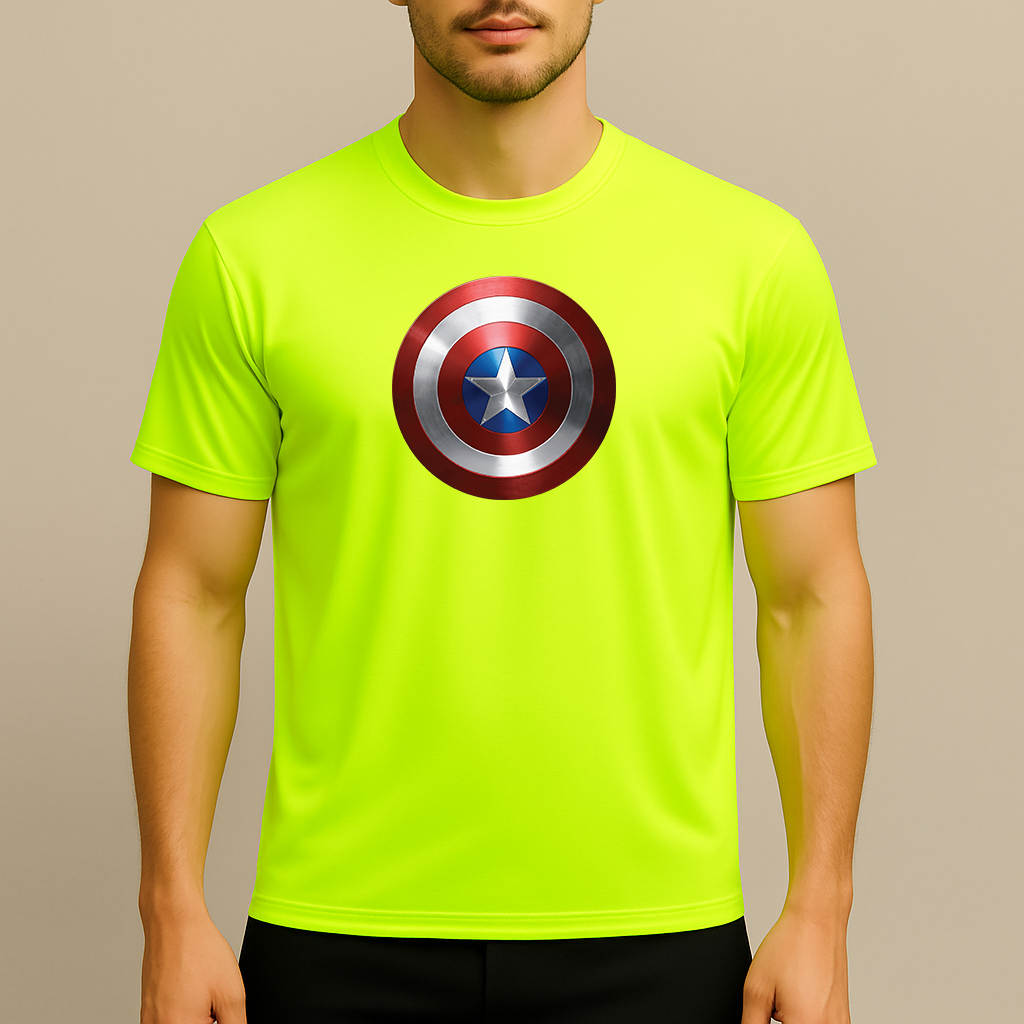 Men's Captain America Polyester T-Shirt