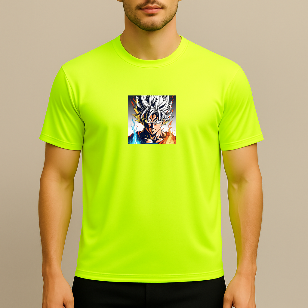 Men's Goku Fire Dragon Ball Z Cartoon Polyester T-Shirt