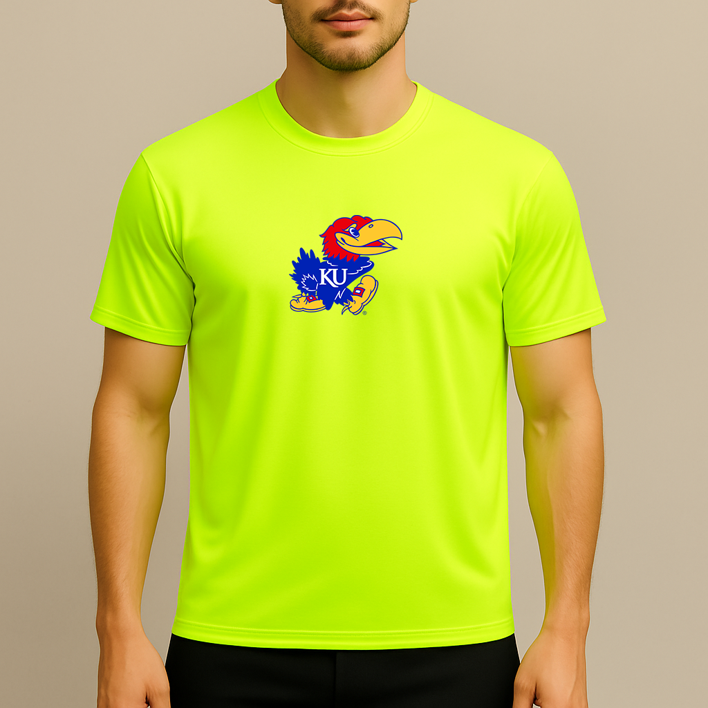 Men's Kansas Jayhawks Logo Polyester T-Shirt