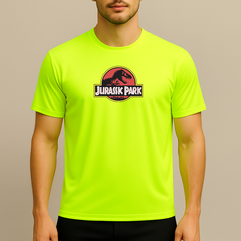 Men's Jurassic Park Movie Polyester T-Shirt