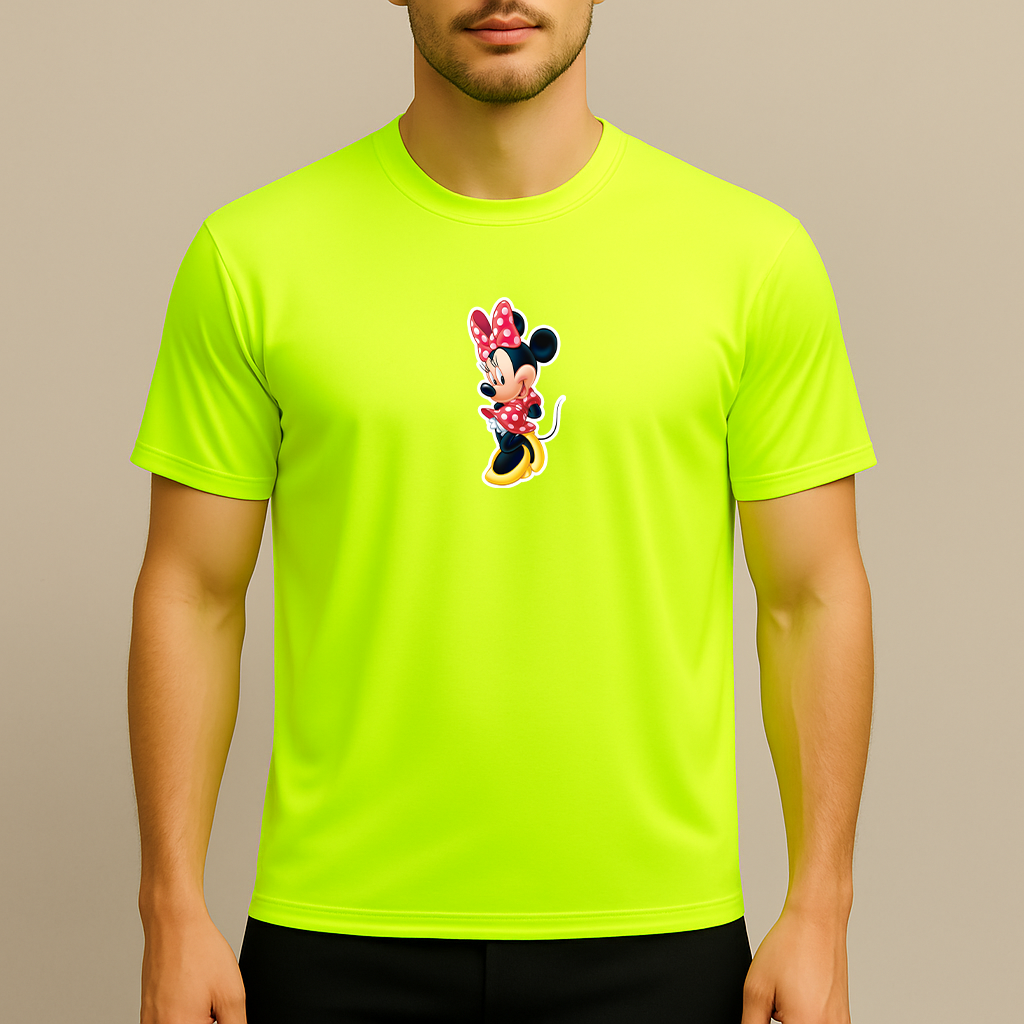 Men's Minnie Mouse Cartoon Polyester T-Shirt