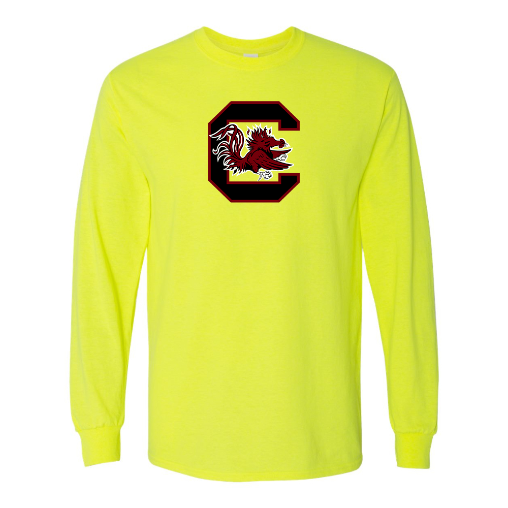 Men's South Carolina Gamecocks Logo Gildan Heavy Cotton Long Sleeve T-Shirt