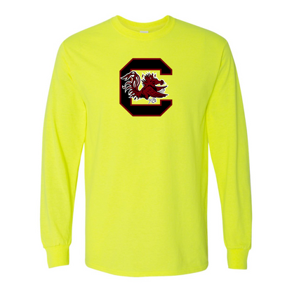 Men's South Carolina Gamecocks Logo Gildan Heavy Cotton Long Sleeve T-Shirt