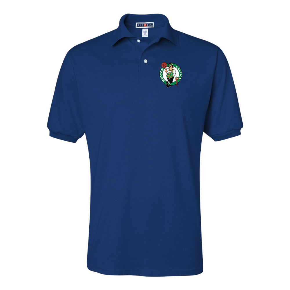 Men's Boston Celtics Logo JERZEES  SpotShield polo
