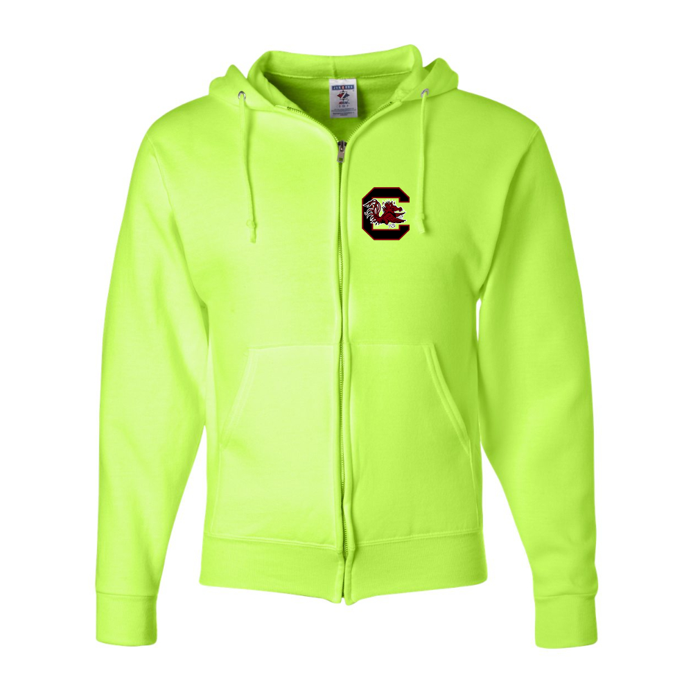 Men's South Carolina Gamecocks Logo JERZEES NuBlend Full-Zip Hooded Sweatshirt