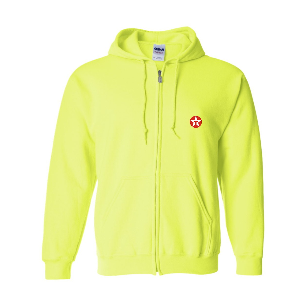 Men's Texaco Logo Gildan  Heavy Blend Full Zip Hooded Sweatshirt