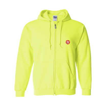 Men's Texaco Logo Gildan  Heavy Blend Full Zip Hooded Sweatshirt