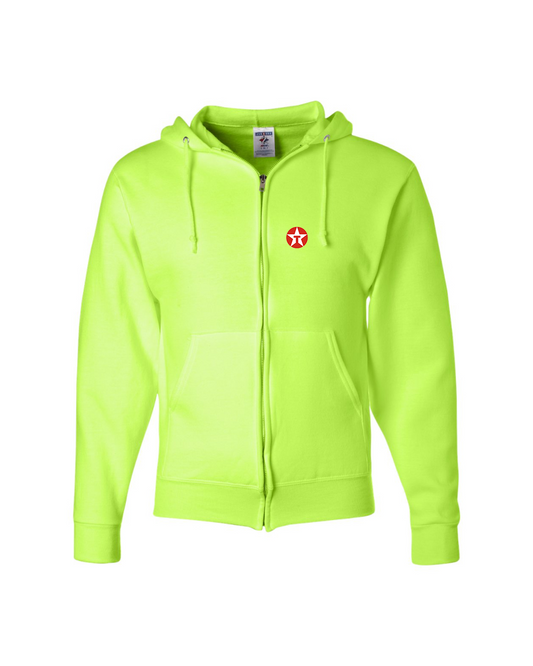 Men's Texaco Logo JERZEES NuBlend Full-Zip Hooded Sweatshirt