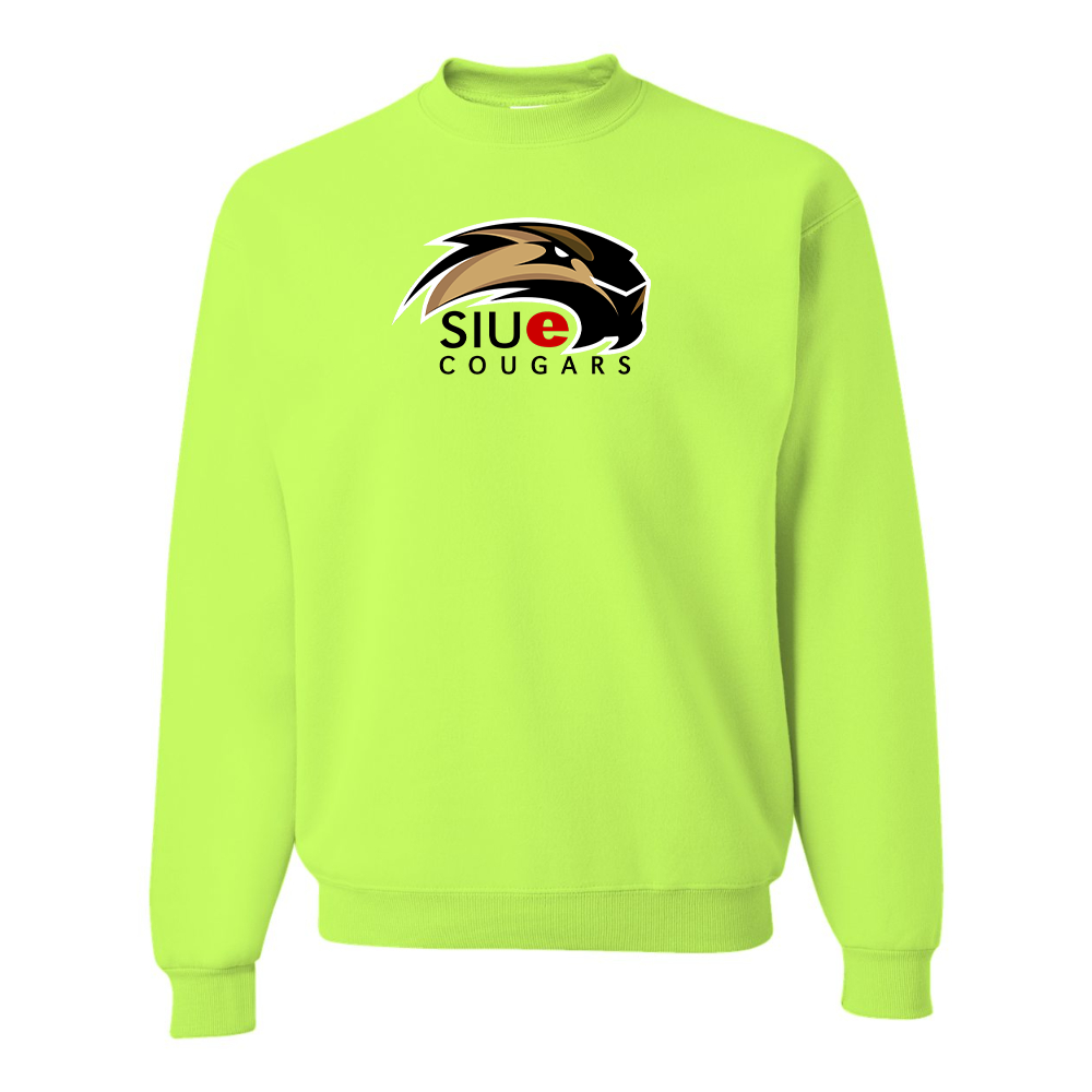 Men's SIU Edwardsville Cougars Logo  JERZEES NuBlend Crewneck Sweatshirt