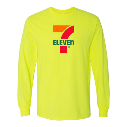 Men's 7 Eleven Logo Gildan Heavy Cotton Long Sleeve T-Shirt