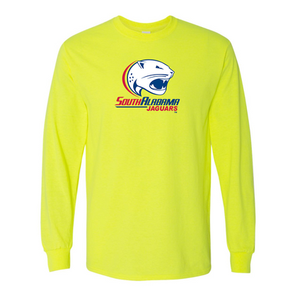 Men's South Alabama Jaguars Logo Gildan Heavy Cotton Long Sleeve T-Shirt
