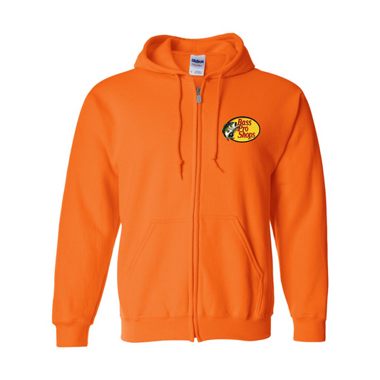 Men's Bass Pro Shops Logo Gildan  Heavy Blend Full Zip Hooded Sweatshirt