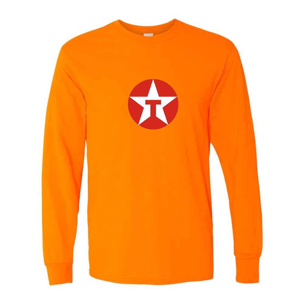 Men's Texaco Logo Gildan Heavy Cotton Long Sleeve T-Shirt