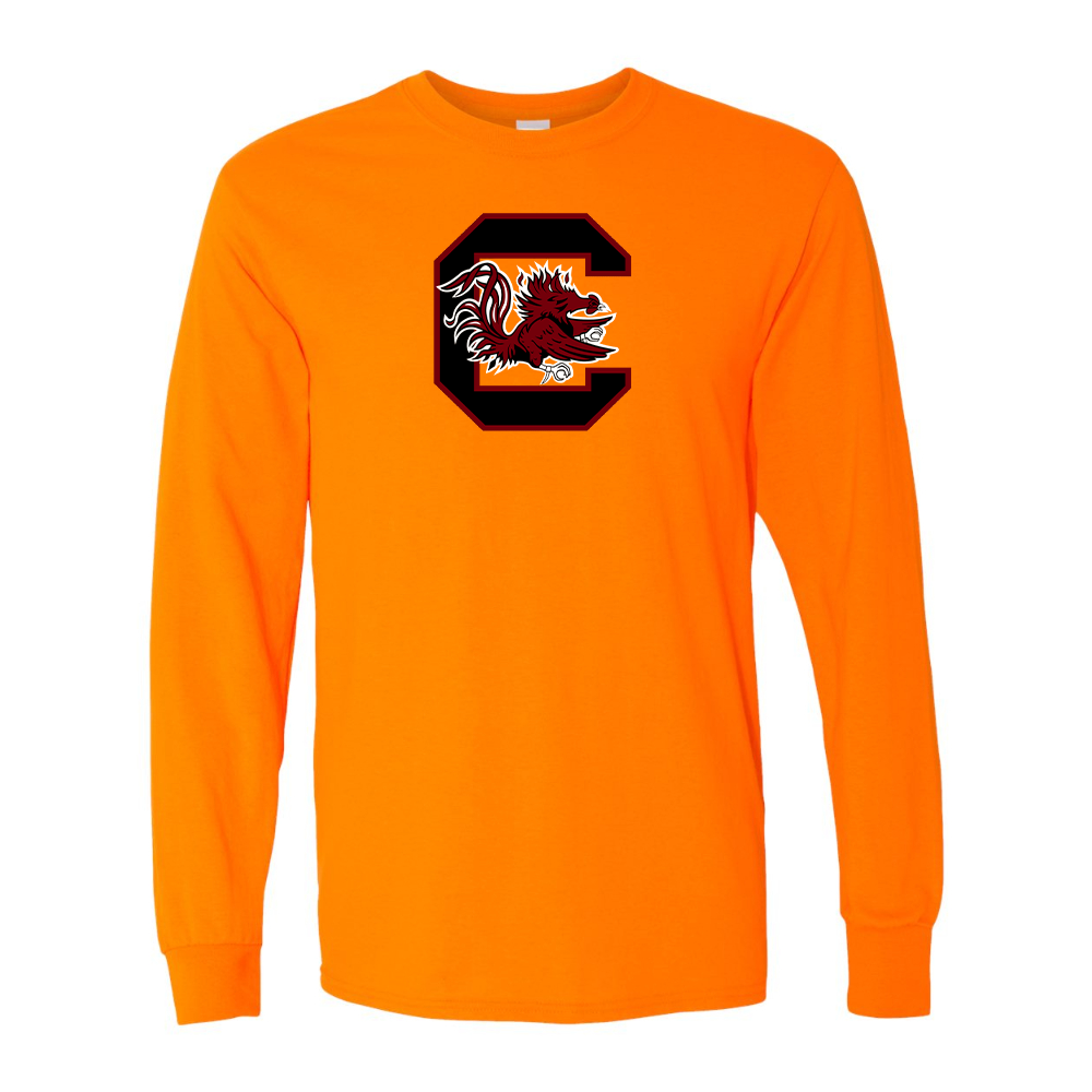Men's South Carolina Gamecocks Logo Gildan Heavy Cotton Long Sleeve T-Shirt